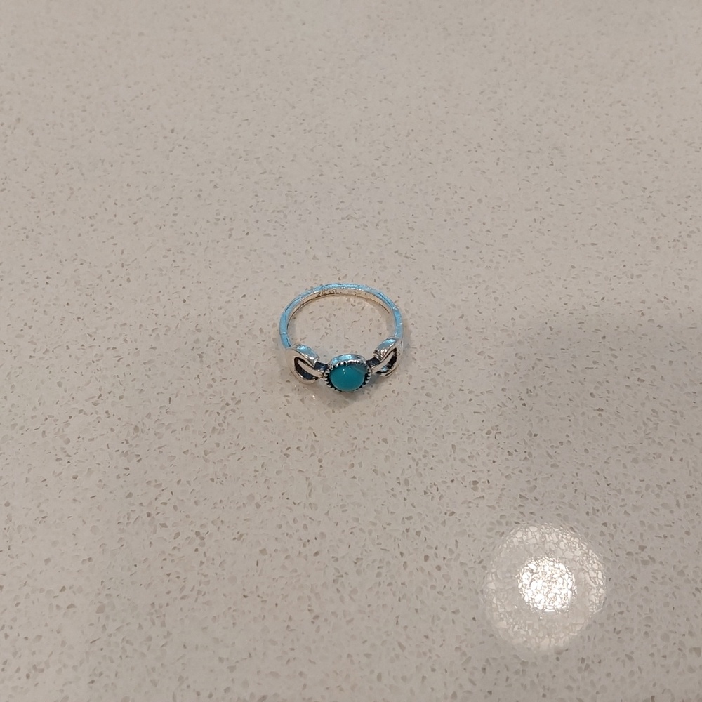 Natural Stone Alloy Ring